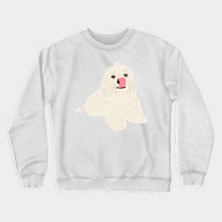 Maltipoo Tongue Out Crewneck Sweatshirt